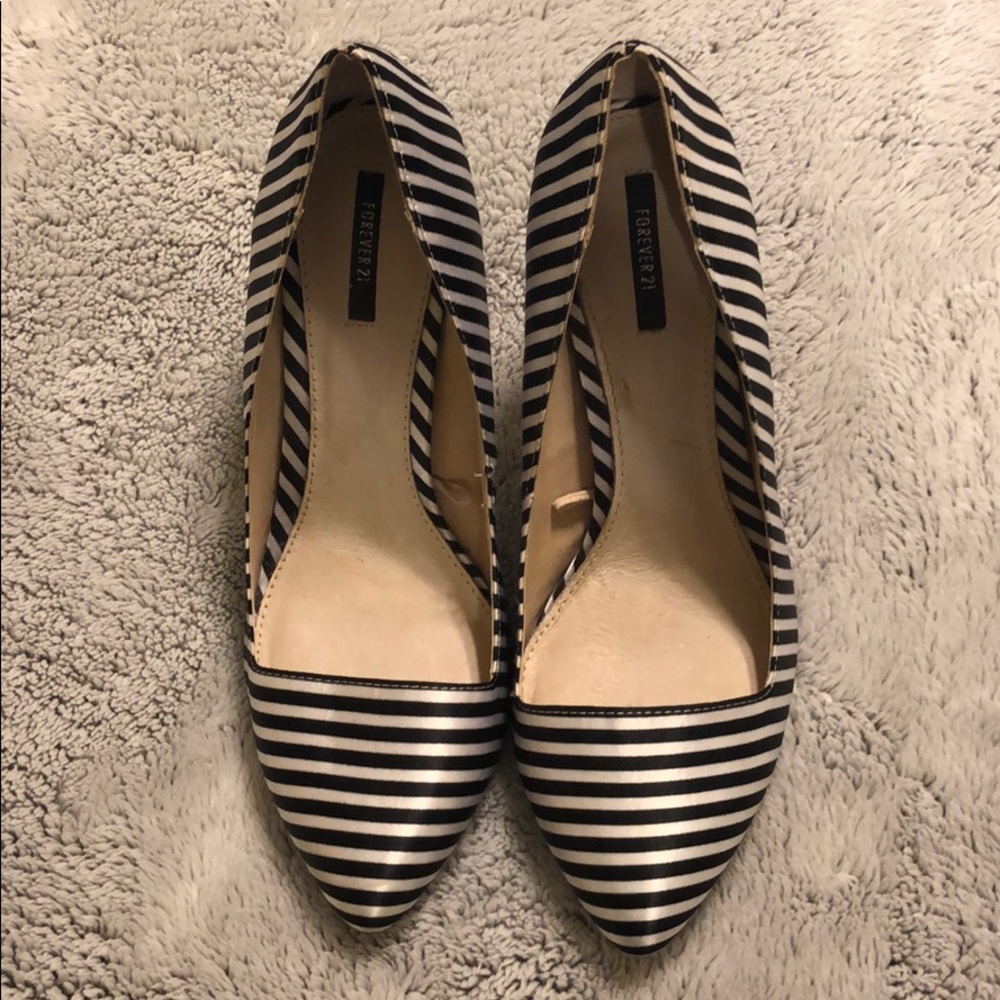 Striped heels